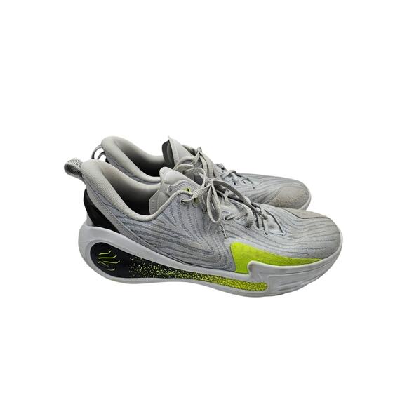 Under Armour Curry 12 \'Gravity\' basketball shoes grey with high-vis yellow Sz 12 main image 7